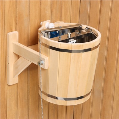 Обливное устройство для бани «Водопад», 20 л, деревянное, нержавеющая вставка