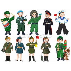 Комплект украшений на скотче "Защитники Родины" (двухсторонние)