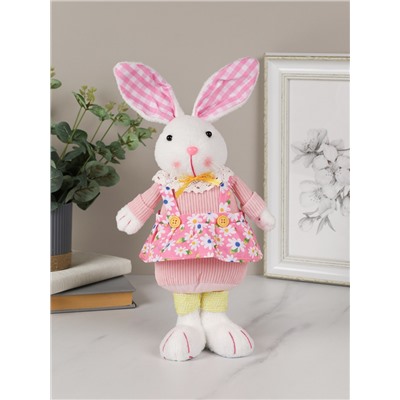 Декоративное украшение Кролик 40 см / NAS01 /уп 40/розовое платье