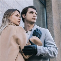 Перчатки женские, безразмерные, без утеплителя, цвет чёрный