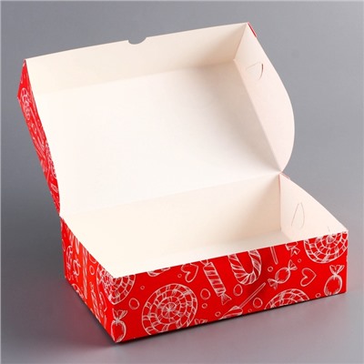 Коробка подарочная складная «Вкусного Нового года!», 25×15×7 см