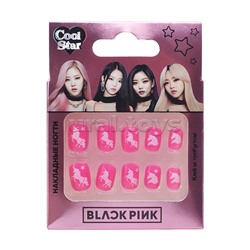 Косметика для девочек накладные ногти, black pink Cool Star
