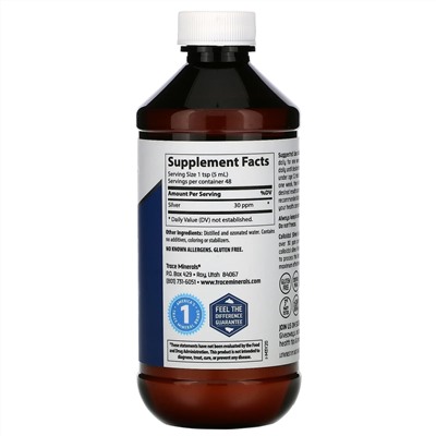 Trace Minerals Research, Коллоидное серебро, 30 ч/млн, 237 мл (8 жидких унций)