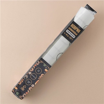 Коврик для выпечки армированный KONFINETTA «Эклер», силикон, 38×28 см, 0.4 мм, белый