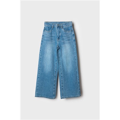 Брюки текстильные джинсовые для девочек PLAYTODAY, 1243745