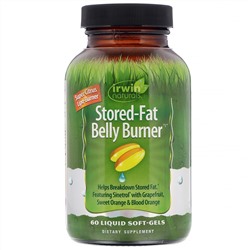 Irwin Naturals, Stored-Fat Belly Burner, жиросжигающее средство, 60 капсул с жидкостью