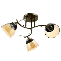 Люстра потолочная BayerLux «Аста», 3хЕ27, 40 Вт, бронза, 65×65×26 см