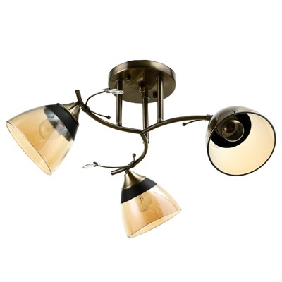 Люстра потолочная BayerLux «Аста», 3хЕ27, 40 Вт, бронза, 65×65×26 см