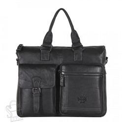 Портфель мужской кожаный 0065Z black Zinimsk
