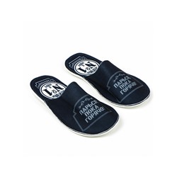 Набор для бани с принтом «Крутой мужик», 4 предмета: шапка, рукавица, тапочки, коврик, полиэфир, тёмный, «Банная забава»