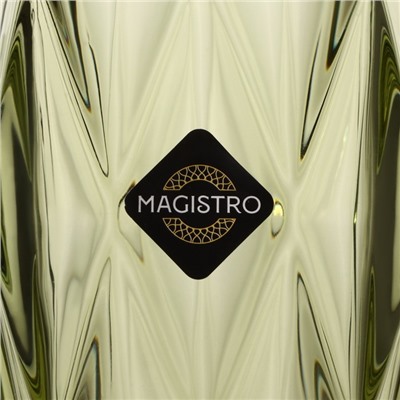 Бокалы для шампанского Magistro «Круиз», 160 мл, 7×20 см, стекло, набор 2 шт., зелёные