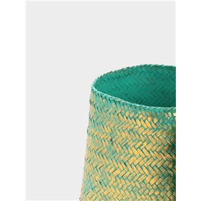 Корзинка плетёная «Голден», 20×20×26 см, голубая