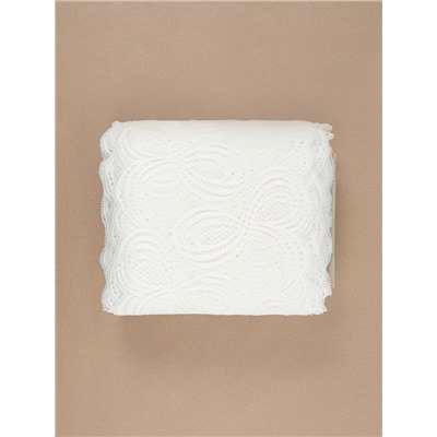 Кружевная эластичная ткань «Бесконечность», 180 мм, 23±1 м, белая