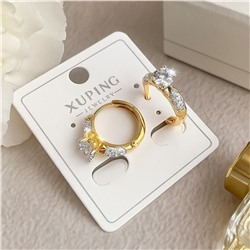 Серьги коллекция "Xuping" покрытие позолота, вставка: фианиты, арт.004.070