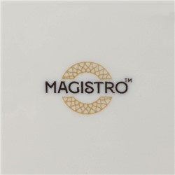 Пирожковая тарелка Magistro La Perle, d=15 см, фарфор, белая