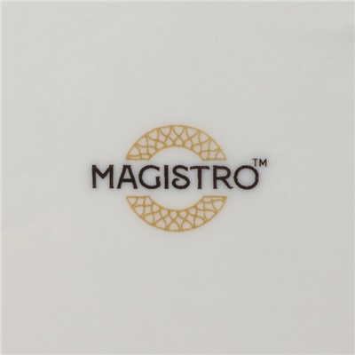 Пирожковая тарелка Magistro La Perle, d=15 см, фарфор, белая