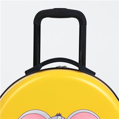Чемодан детский 28 л (XS) HappyAnt, отдел на молнии, цвет жёлтый