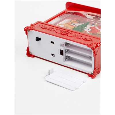 Фигура светодиодная «Упряжка» 5.5×14×19.5 см, от батареек 3хААА, музыка, USB, свечение тёплое белое