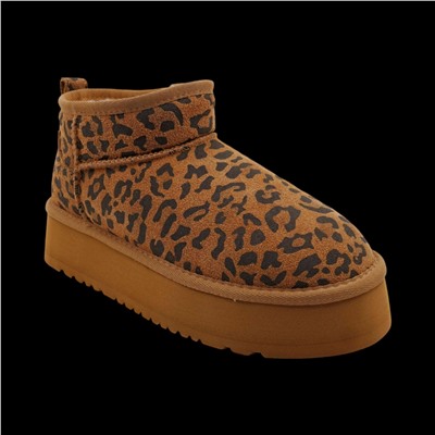 Угги из натуральной кожи UN002-11 коричневые