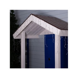 Гирлянда «Бахрома» 3×0.6 м, IP44, УМС, прозрачная нить, 160 LED, свечение мульти, 220 В