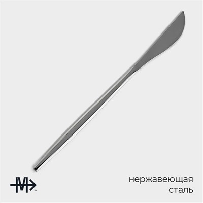 Набор ножей столовых Magistro «Блинк», длина 22.4 см, набор 6 шт., нержавеющая сталь, серебристый