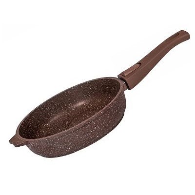 Сковорода 24см АП Гранит brown со съемной ручкой арт.024806