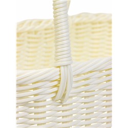 Корзина плетёная для хранения, 37×20.5×36 см, ручка h=17 см, белая