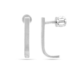 Серьги из серебра без вставки, Ю-28064р