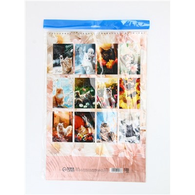 Календарь 2026 перекидной на ригеле А3 «Котики»