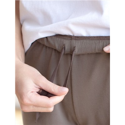 Короткие шорты с поясом на резинке из 100 %хлопка