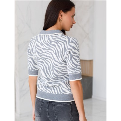 Джемпер жаккардовой вязки с кашемиром