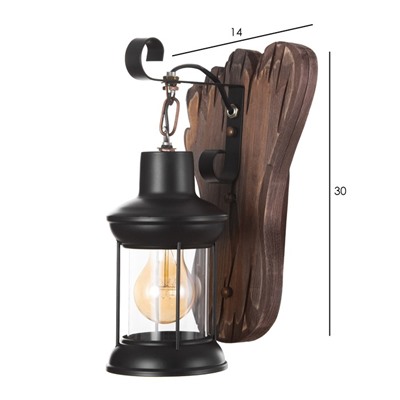 Бра «Стопа» Е27 40 Вт 30×23×36 см чёрный