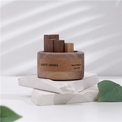 Набор деревянный диффузор Hantt Aroma, бамбук, с эфирным маслом 10 мл, в коробке