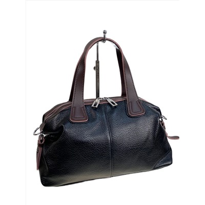 Женская сумка из натуральной кожи, цвет  черный