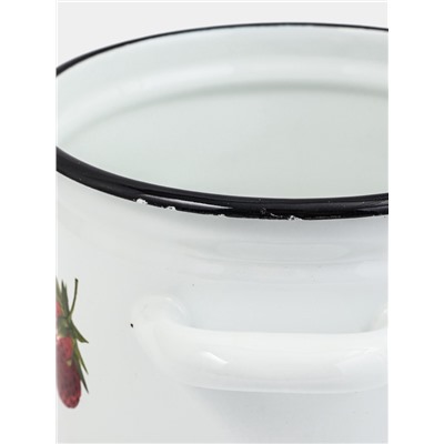 УЦЕНКА Кастрюля эмалированная, 2 л, d=17 см, без крышки, белая