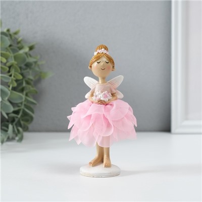 Фигурка полистоун «Девочка фея в цветочном платье с букетом», 8×8×13.5 см, МИКС