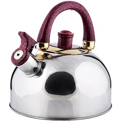 40413 Чайник нерж 2,5л бордовая ручка MB (х12)