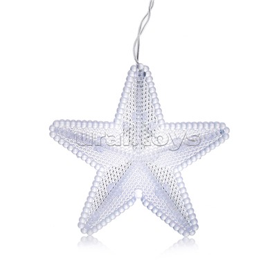 Электрогирлянда-занавес светодиодная "Звездочки", теплый