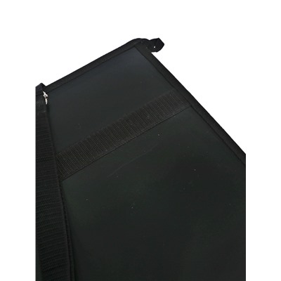 УЦЕНКА Папка А2 с ручками пластик молния сверху 650×480×50 мм ПР 6, плеч.ремень, Черный