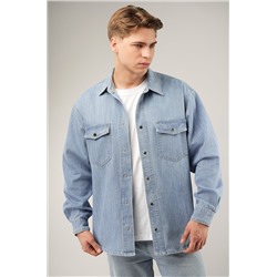 Мужская джинсовая рубашка Happyfox