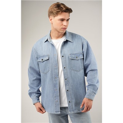 Мужская джинсовая рубашка Happyfox