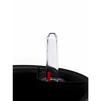 Кашпо для цветов «Фасет», 2 л, d=15 см, h=14 см, пластиковое, с автополивом, со вставкой, серое