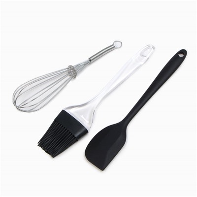 Кухонный набор подарочный Leaves: полотенце, варежка-прихватка, кисть, лопатка, венчик