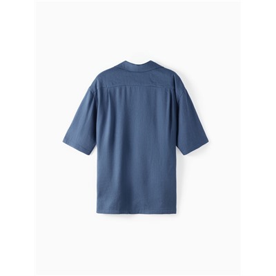 Рубашка мужская с коротким рукавом MIST, размер 54, синяя