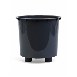 Кашпо для цветов Genius, 2.5 л, d=15.7 см, h=15.6 см, пластиковое, со вставкой, серое