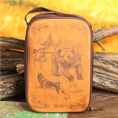 Подарочный набор «Медведь и собаки»: термос 500 мл, кружка 2 шт. × 170 мл