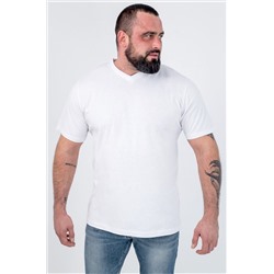 Мужская футболка больших размеров c V-вырезом Happyfox