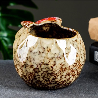 Декоративный горшок для цветов «Совёнок», 550 мл, 11×11.5×10 см, керамика, бежевый