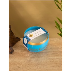 Свеча в чаше Yoga heal the soul, 200 г, 8.5×7 см, соевый воск, голубая