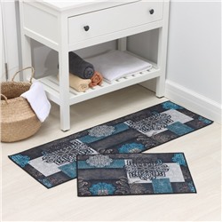 Коврики для дома Доляна «Цвета», 2 шт., 40×60 см, 40×120 см